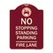 Signmission No Stopping Standing Fire Lane W/ Graphic Heavy-Gauge Aluminum Sign, 24" x 18", BU-1824-23573 A-DES-BU-1824-23573 - alternate 1